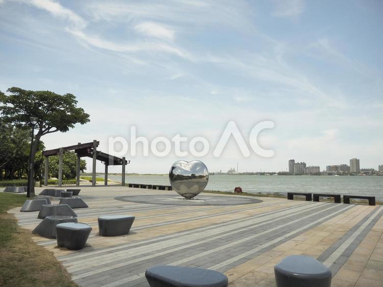 台湾新北市八里の記念撮影スポット