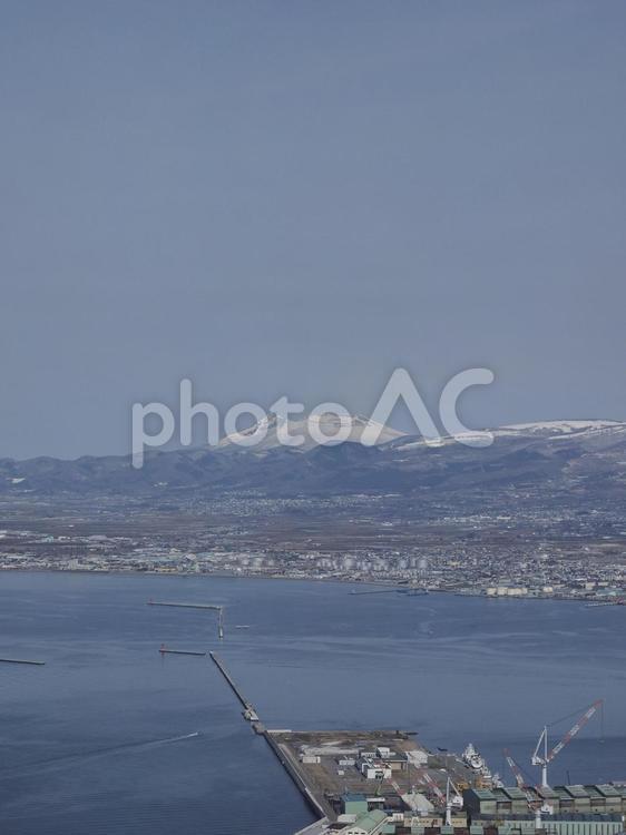 駒ヶ岳、函館山の眺望（2023年3月）