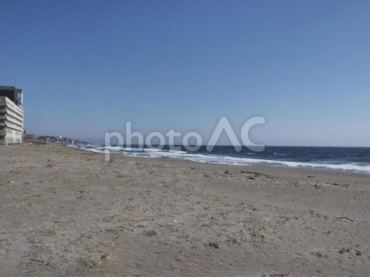 青空の海岸（湯川、北海道函館市）
