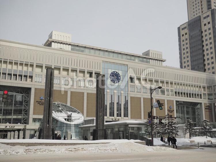 真冬のJR札幌駅（北海道札幌市）