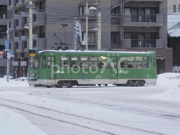 降雪の札幌市電（北海道札幌市）