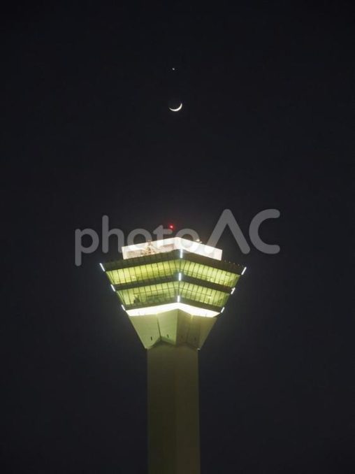 夜の五稜郭タワー（北海道函館市）