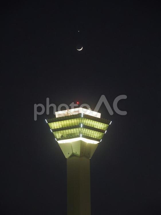 夜の五稜郭タワー（北海道函館市）