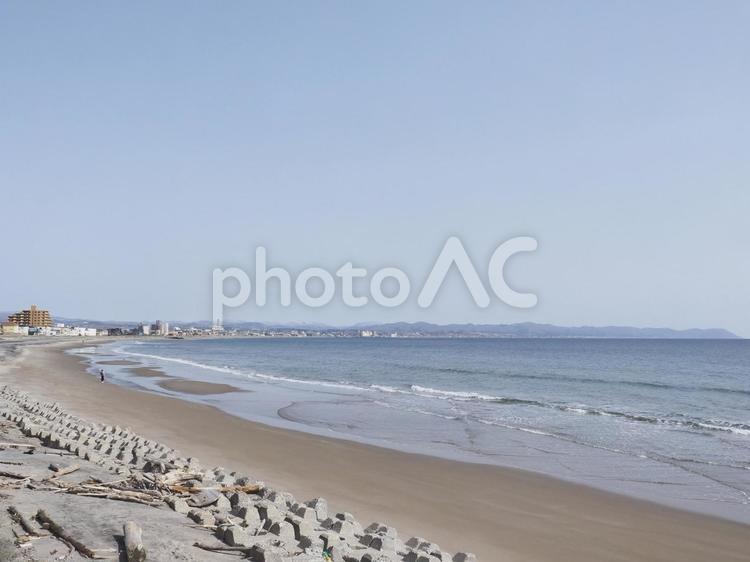 大森浜と青空（北海道函館市）