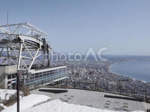 ロープウェイ、函館山（2023年3月）