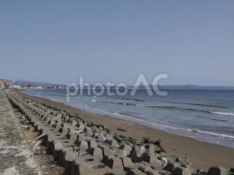 大森浜と青空（北海道函館市）