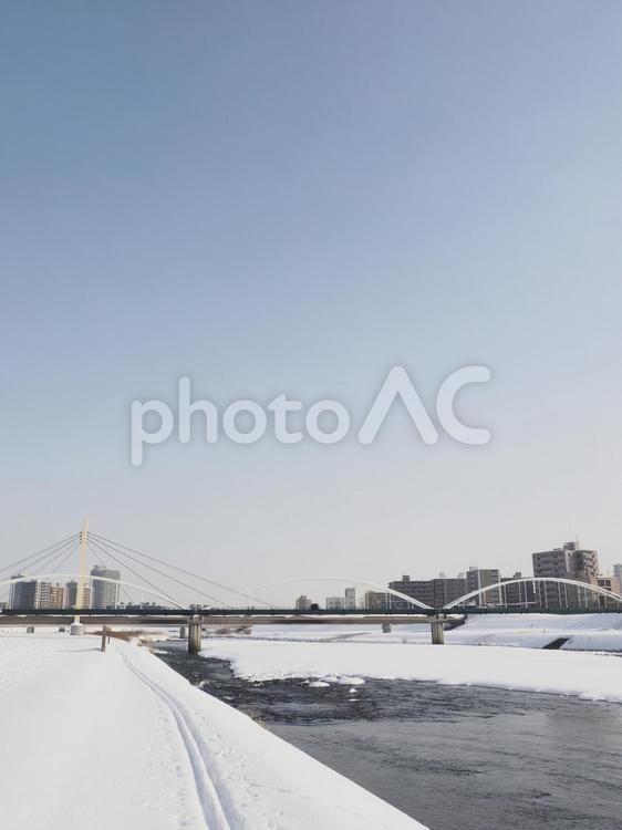 真冬の南七条大橋（北海道札幌市）