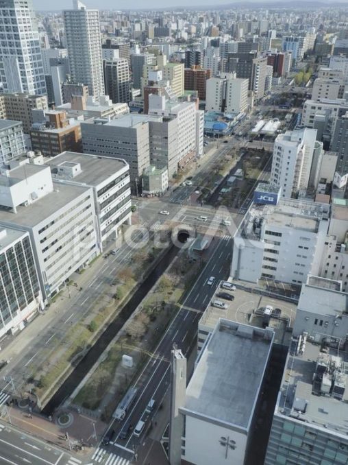 春のさっぽろテレビ塔からの風景（北海道）