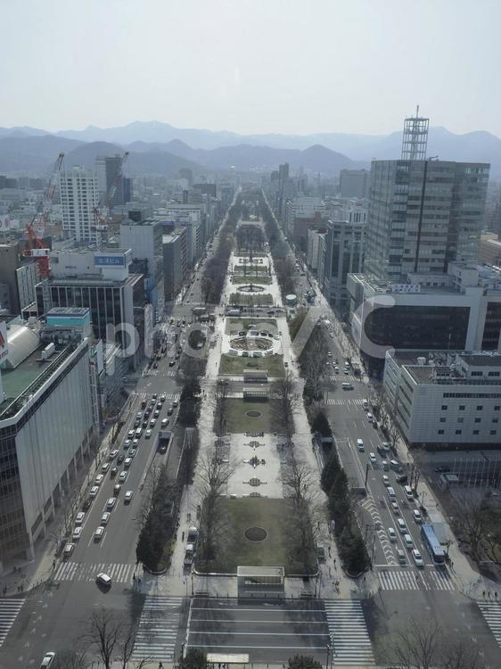 春のさっぽろテレビ塔からの風景（北海道）