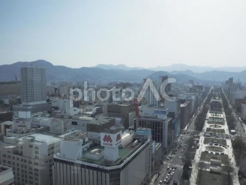 春のさっぽろテレビ塔からの風景（北海道）