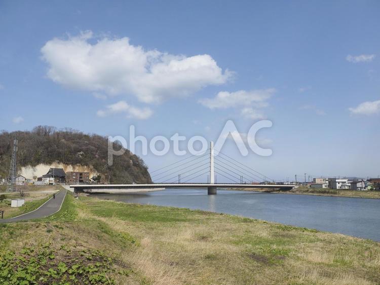 余市川に掛かる大川橋（北海道余市町）