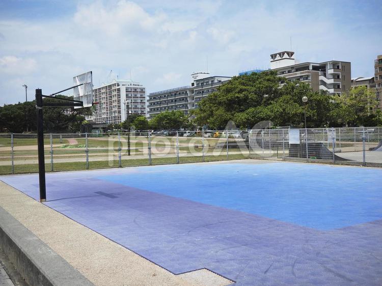 公園のバスケットボールコート