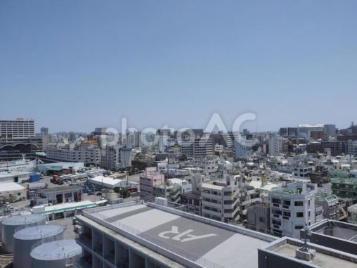 那覇の街並み（泊大橋から、沖縄県那覇市）