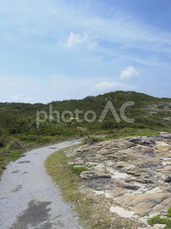 阿波連岬の遊歩道（渡嘉敷島）