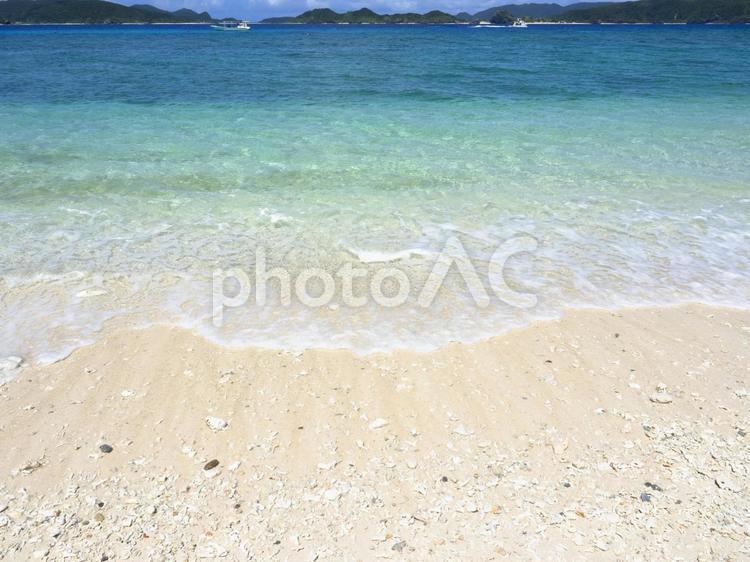 美しい海、波打ち際