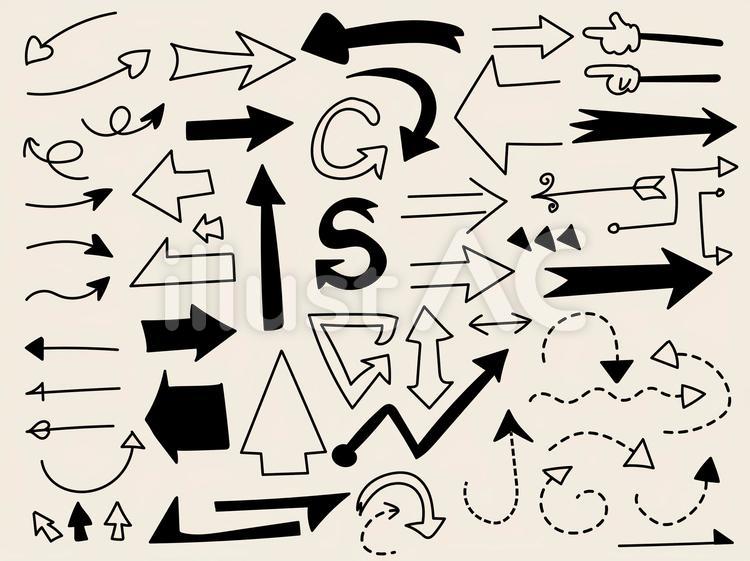 手書きの矢印セット