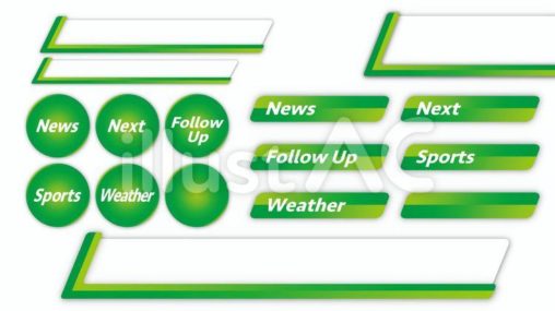 文字フレーム_ニュース風緑_16：9