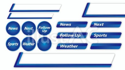 文字フレーム_ニュース風青_16：9