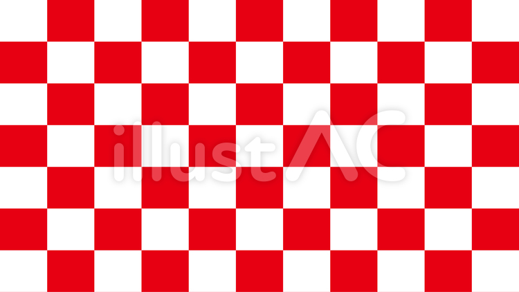 背景_市松模様_紅白_16：9