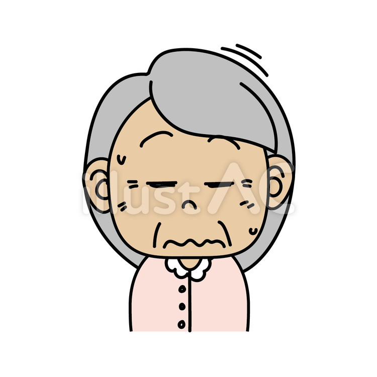 おばあちゃん_A反省する表情