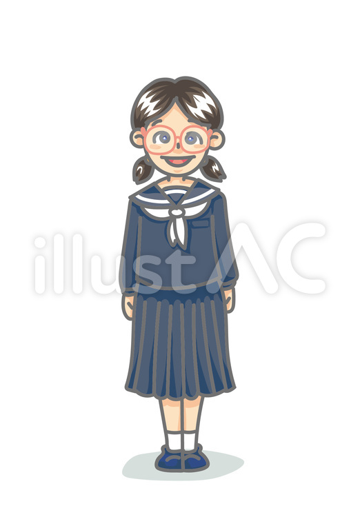 セーラー制服の女の子_D001