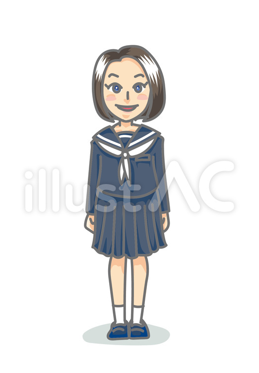 ブレザー制服の女の子_C001