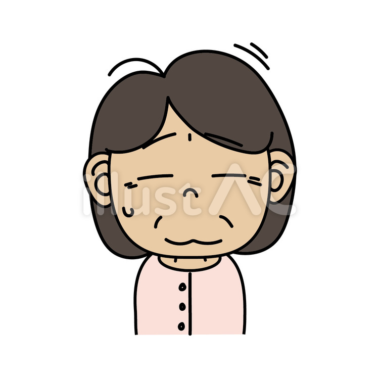 中年女性_A反省する表情