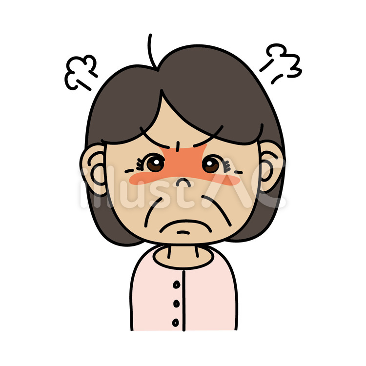 中年女性_A怒っている表情
