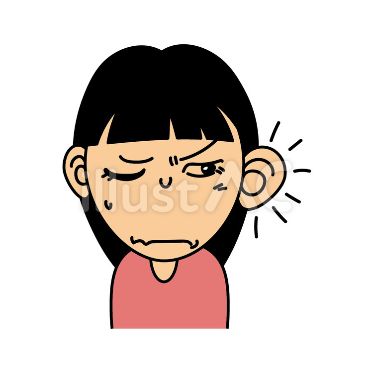 女の子_F聞き耳をたてる表情