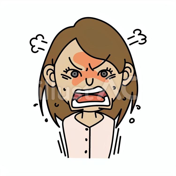 成人女性_A怒りをぶつける顔