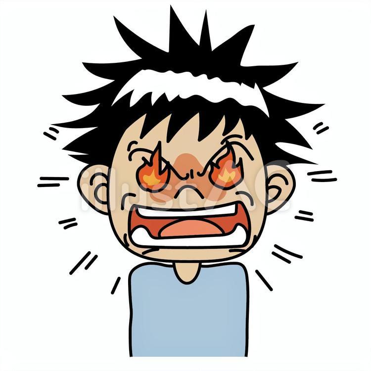 男の子-A怒り爆発