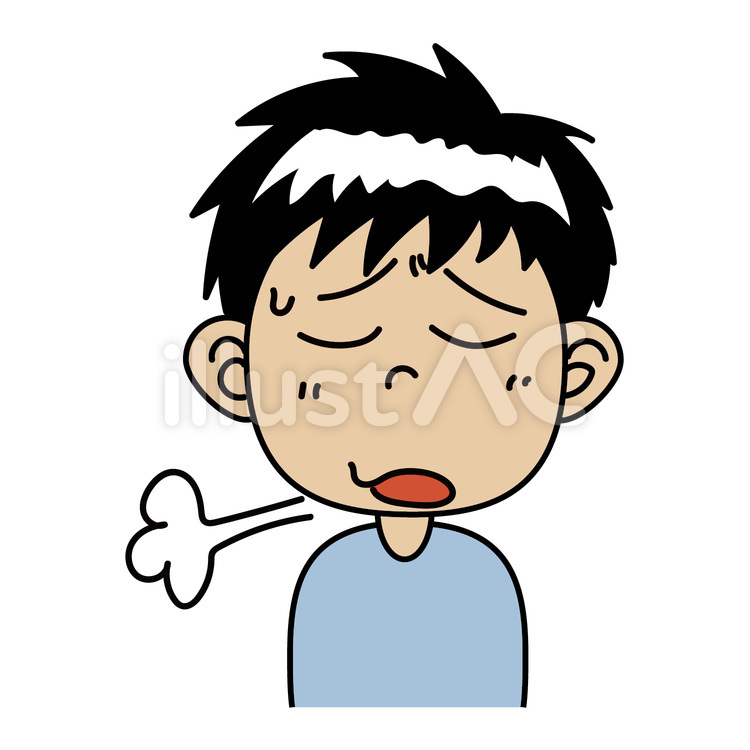 男の子_Aため息をついた表情