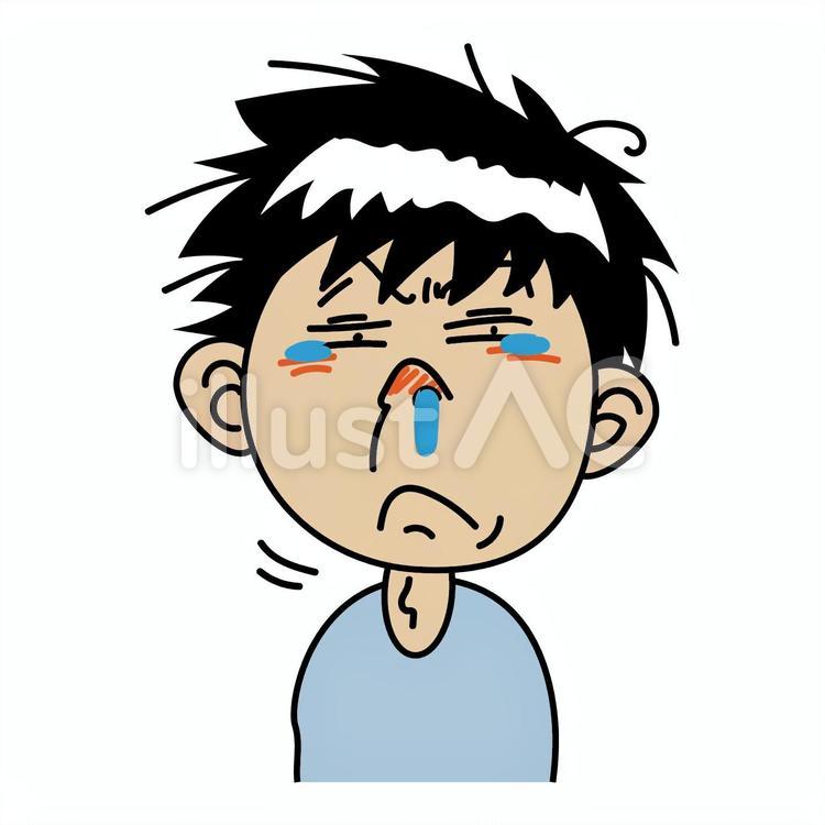 男の子_A泣き止んで強がる表情