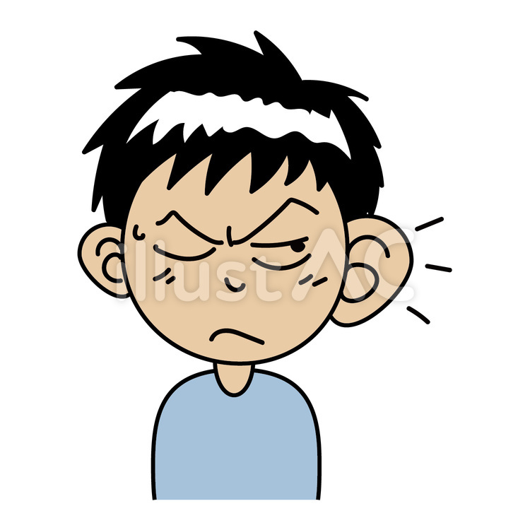 男の子_A聞き耳をたてる表情