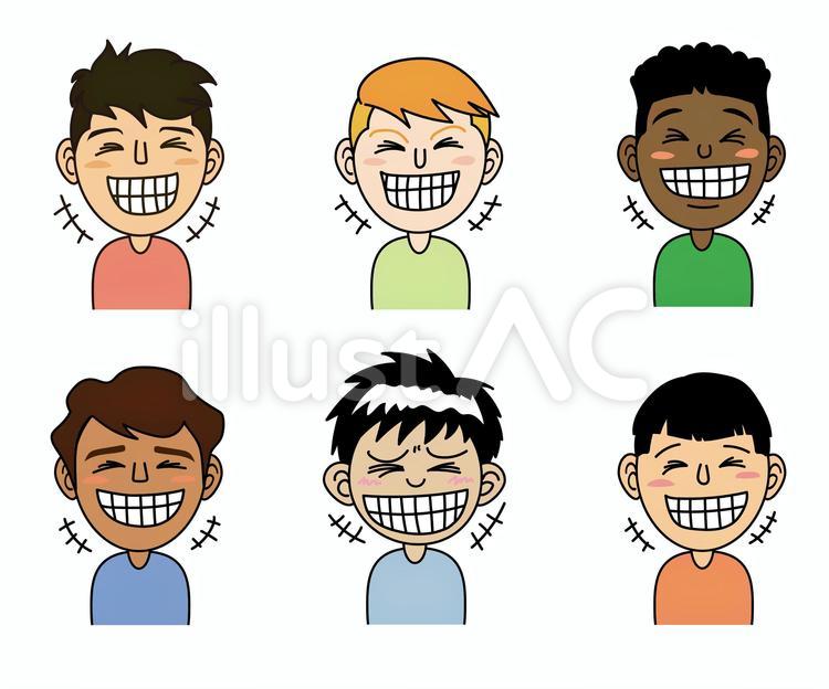 男の子たちのイヒヒな笑顔