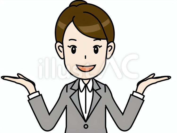 スーツ女性B_左右案内