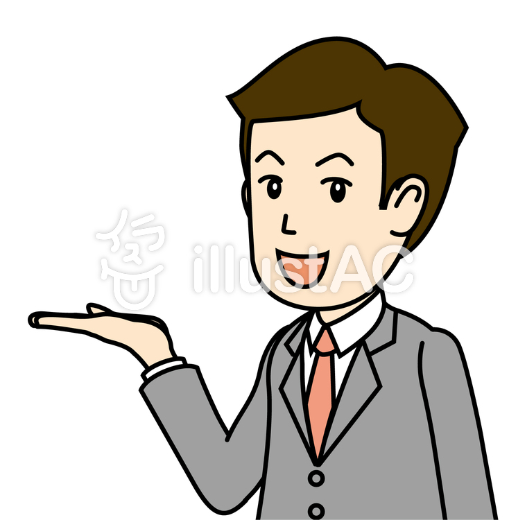 スーツ男性B_案内アナウンス横